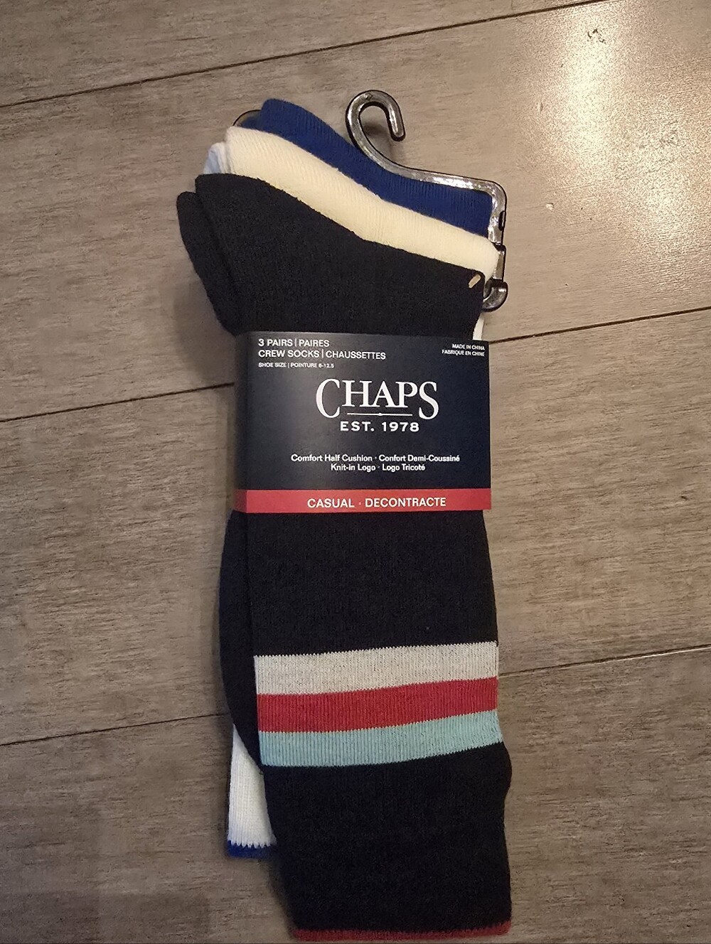 New Chaps - Men's 3 Pack Crew Socks